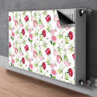 Cover magnetica per radiatore Fiori rossi