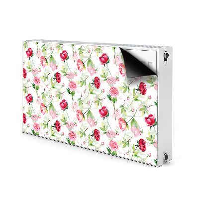 Cover magnetica per radiatore Fiori rossi