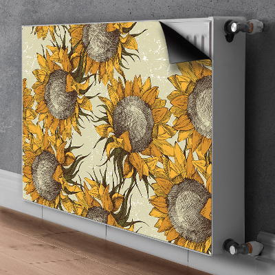 Copertura magnetica per termosifone Girasoli retrò