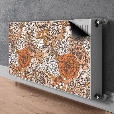 Copertura per termosifone Rose arancioni