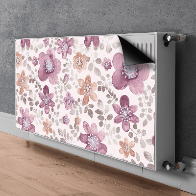 Pannello magnetico per radiatore Fiori rosa