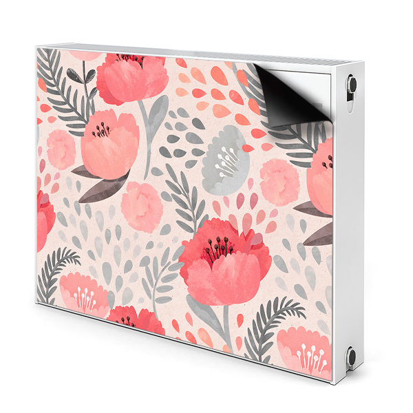 Copertura magnetica per termosifone Poppies dipinti