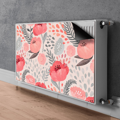 Copertura magnetica per termosifone Poppies dipinti