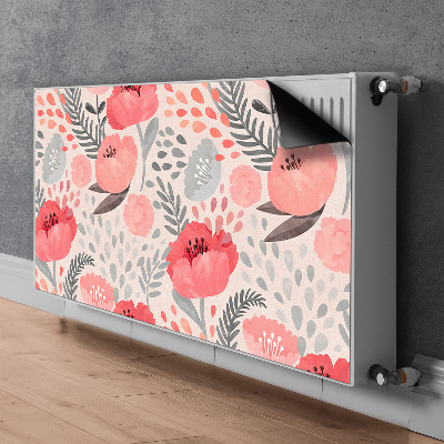 Copertura magnetica per termosifone Poppies dipinti