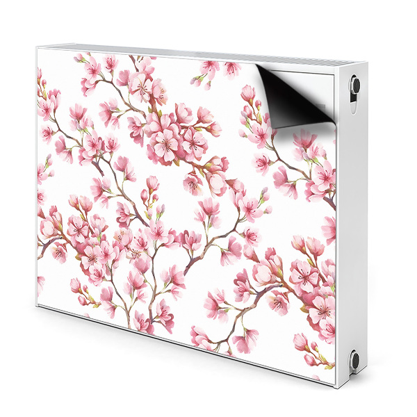 Adesivo magnetico per radiatore Fiori rosa