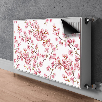 Adesivo magnetico per radiatore Fiori rosa