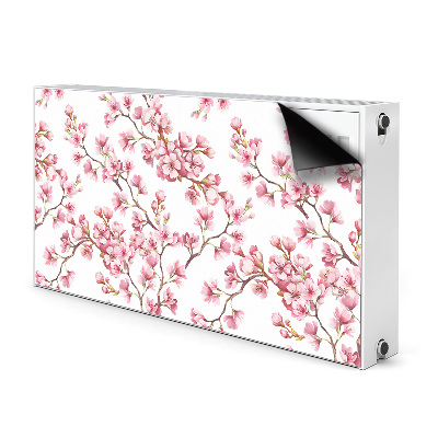 Adesivo magnetico per radiatore Fiori rosa