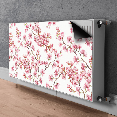 Adesivo magnetico per radiatore Fiori rosa