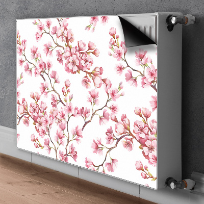 Adesivo magnetico per radiatore Fiori rosa