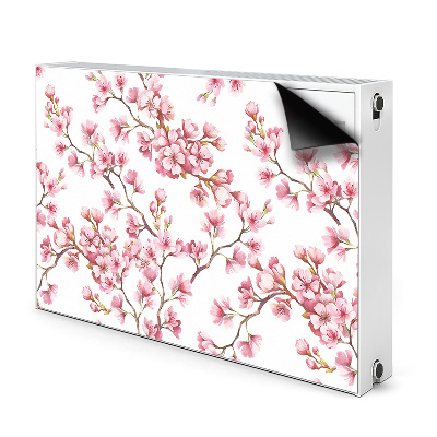 Adesivo magnetico per radiatore Fiori rosa