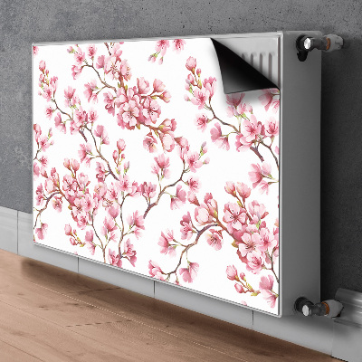 Adesivo magnetico per radiatore Fiori rosa