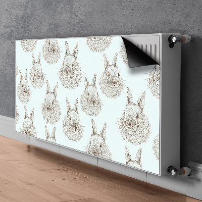 Adesivo magnetico per radiatore Conigli abbozzati