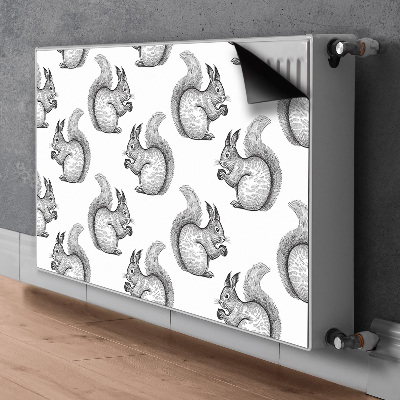 Adesivo magnetico per radiatore Modello di scoiattoli