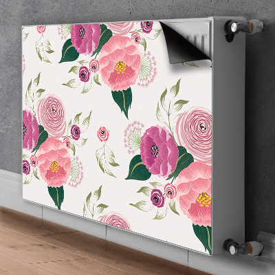 Copertura magnetica per radiatore Fiori rosa