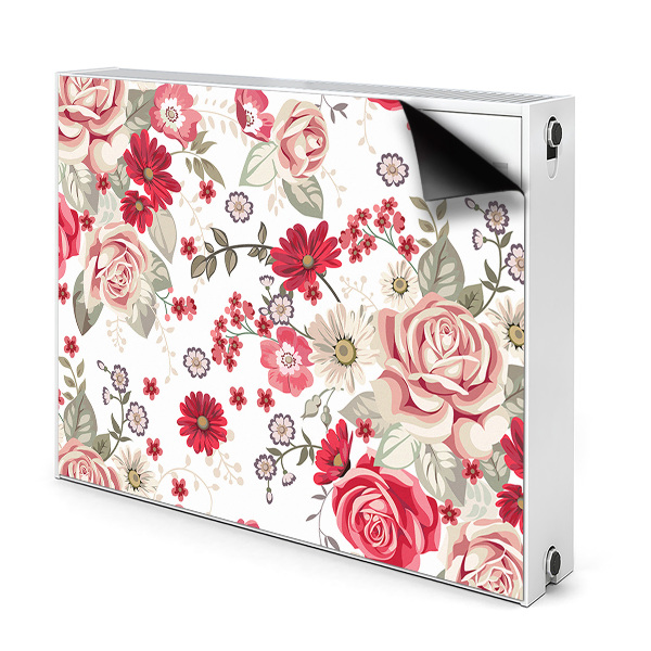 Cover per termosifone Fiori rossi