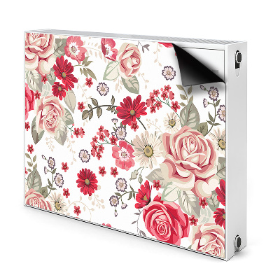 Cover per termosifone Fiori rossi