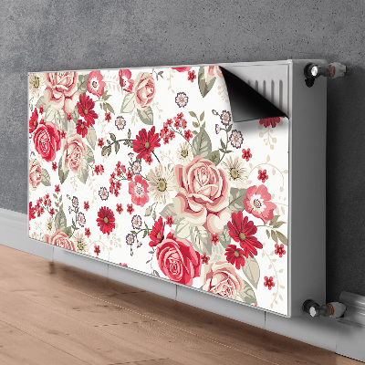 Cover per termosifone Fiori rossi