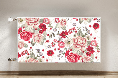 Cover per termosifone Fiori rossi