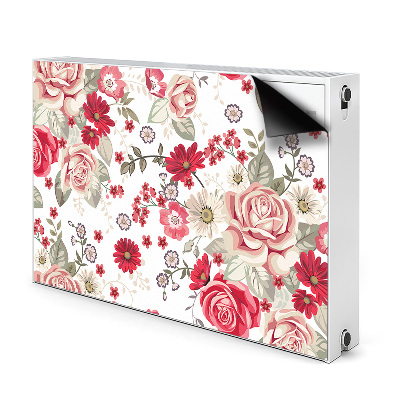 Cover per termosifone Fiori rossi