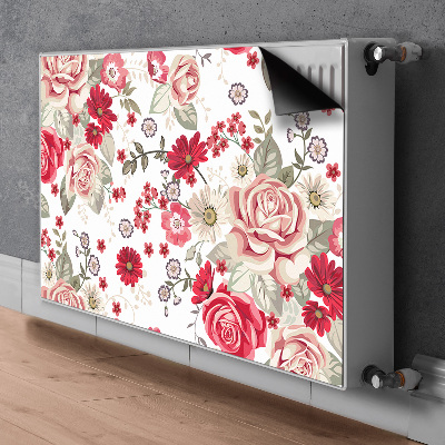 Cover per termosifone Fiori rossi