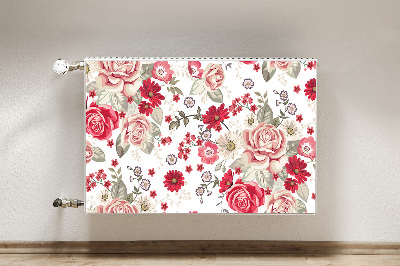 Cover per termosifone Fiori rossi