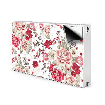 Cover per termosifone Fiori rossi