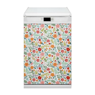 Adesivo magnetico per lavastoviglie Immagine con fiori