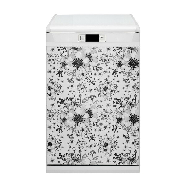 Copertura magnetica per lavastoviglie Modello in bianco e nero
