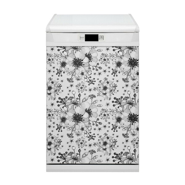 Copertura magnetica per lavastoviglie Pattern in bianco e nero