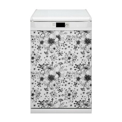 Copertura magnetica per lavastoviglie Pattern in bianco e nero