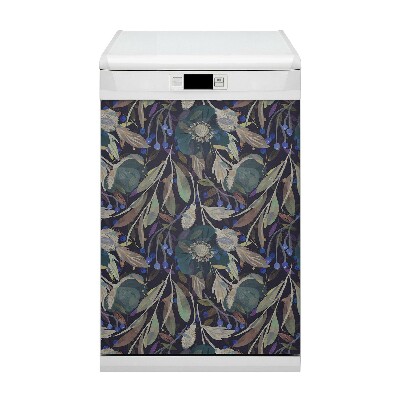 Coperchio magnetico decorativo per lavastoviglie Pattern botanico