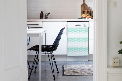 Coperchio magnetico decorativo per lavastoviglie Righe di menta
