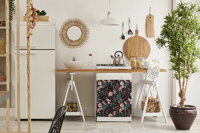 Copertura magnetica per porta della lavastoviglie Fiori vintage