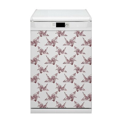 Copertura magnetica per lavastoviglie Uccelli origami