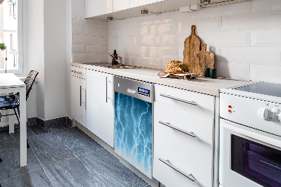 Adesivo magnetico per lavastoviglie Lampo blu