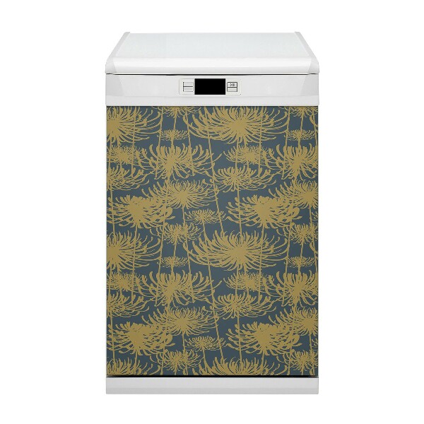 Adesivo magnetico per lavastoviglie Fiori dorati