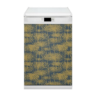 Adesivo magnetico per lavastoviglie Fiori dorati