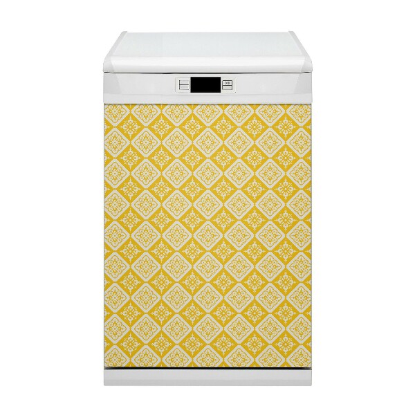 Coperchio magnetico decorativo per lavastoviglie Modello bianco giallo