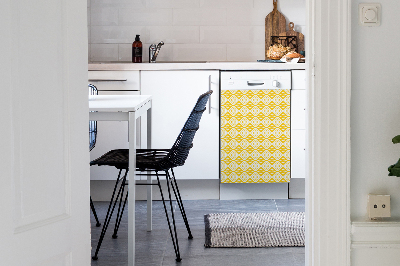 Coperchio magnetico decorativo per lavastoviglie Modello bianco giallo
