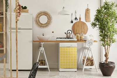 Coperchio magnetico decorativo per lavastoviglie Modello bianco giallo