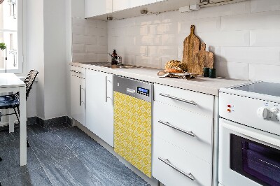 Coperchio magnetico decorativo per lavastoviglie Modello bianco giallo