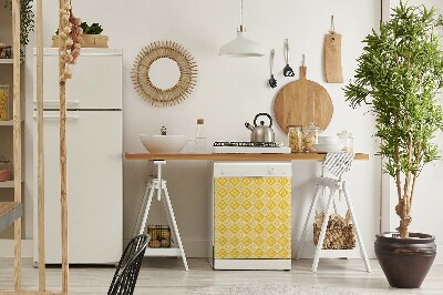 Coperchio magnetico decorativo per lavastoviglie Modello bianco giallo