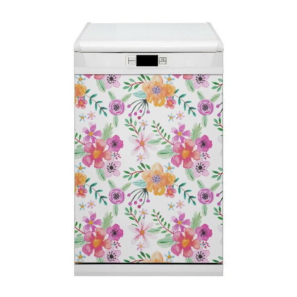 Copertura magnetica per lavastoviglie Disegno di fiori