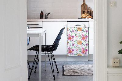 Copertura magnetica per lavastoviglie Disegno di fiori