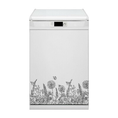 Copertura magnetica per lavastoviglie Schizzo dei fiori