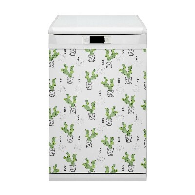 Coperchio magnetico decorativo per lavastoviglie Cactus verde