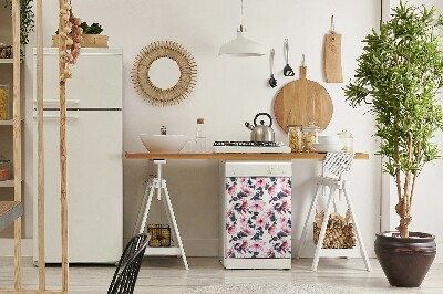 Pannello magnetico per lavastoviglie Fiori di ibisco