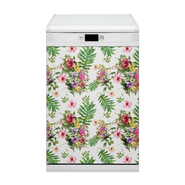 Pannello magnetico per lavastoviglie Foglie e fiori