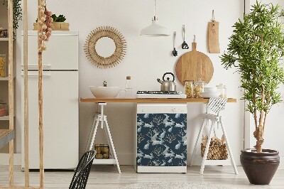Coperchio magnetico decorativo per lavastoviglie Conigli Bianchi