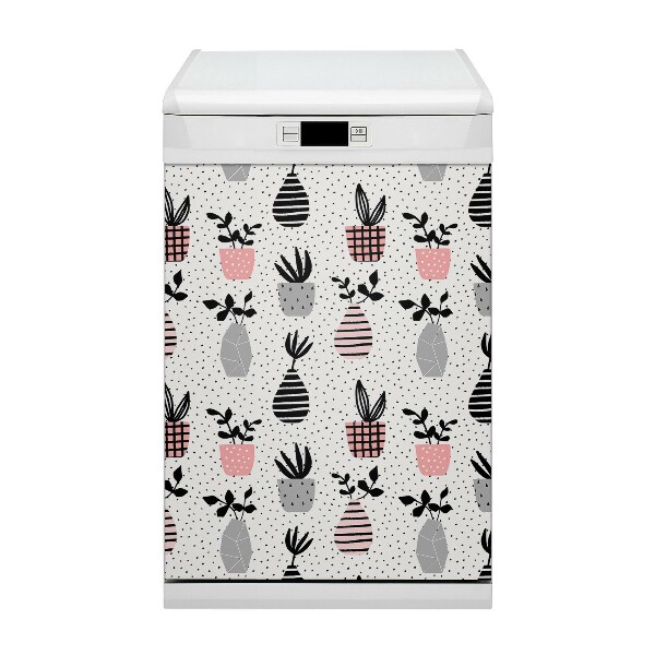 Coperchio magnetico decorativo per lavastoviglie Fiori in vasi